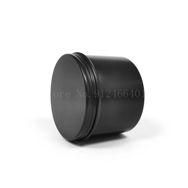 100ml Aluminum Tins Black Round Metal Tin Box Golden Tea Cans White Cream Jar Storage Container for Candle Cosmetics Balm Wax CX220413