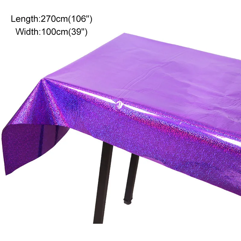 Disposable Party Glitter Table Cloth Birthday Rectangular cloth Wedding PVC Waterproof 220513