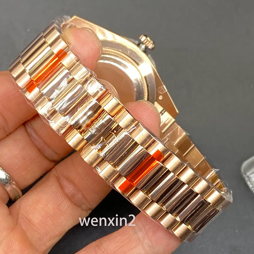 EW Factory Luxury Men Watch Automatic Watches 2813 Mechanical Roman Numerals 41mmステンレス鋼ダイヤモンドソリッドクラスプ大統領MA3261550