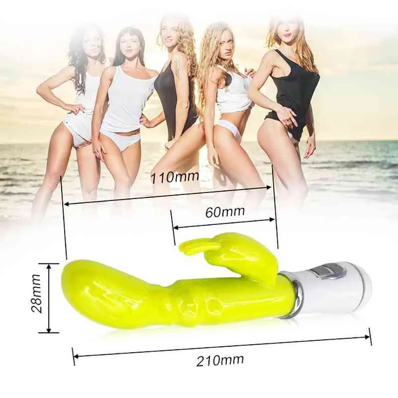 NXY Vibrators Dual Heads Flexibele Vrouw Volwassen Speelgoed Waterdichte USB OPLAADBARE Siliconen G Spot Vibrator 0406