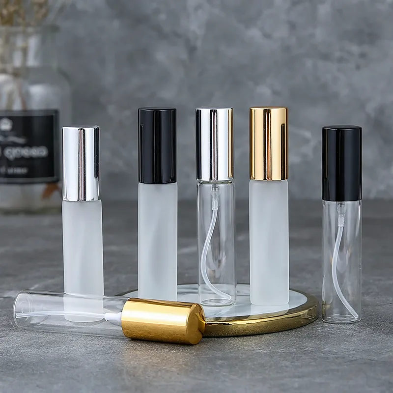 5ML 10ML 15mL Clear Thin Glass Spray Bottle Sample Bottle Wholesale Travel Bottle Clear Thin Glass Perfume Spray 220711