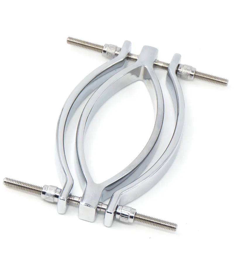 Metallo Labbra Clip Catena Stimolatore del clitoride Morsetto sexy Speculum della vagina Vibratore BDSM Bondage Tortura esotica Gioco Giocattoli le donne