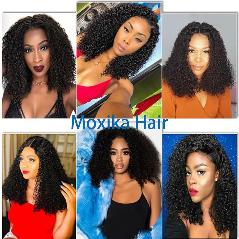 Lx marka MOXIKA FUMI Włosy Weave Pixie Curls wiązki z zamknięciem Double Weft Remy Indian Pissy Curls ludzkie wiązki włosów z Closu8479035