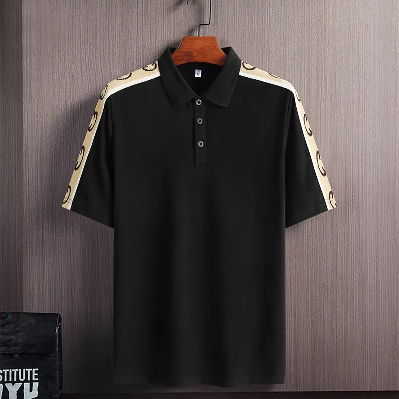 Korea Style Solid Brand Fashion Black White Polo Shirts Short Sleeve Mens Summer Breathable Tops Tee Oversize 6XL 7XL 8XL 220708