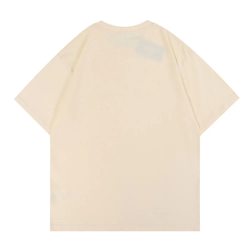 Hommes T-shirt coton femmes t-shirts décontractés à manches courtes luxe Hip Hop Streetwear rétro ballon à Air chaud imprimé T-shirt