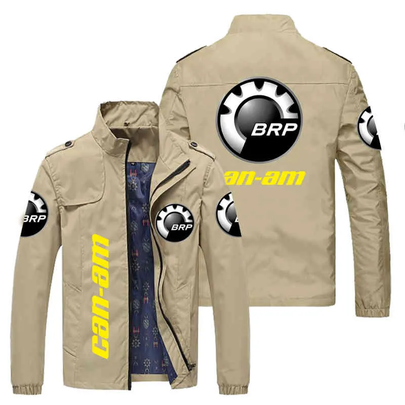 2022 Spring Autumn Mens Jackets Brp Can-am Print Zipper Trend Bomber Men Windbreaker Motorcycle Racing