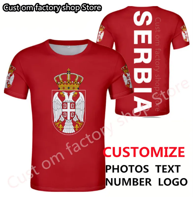 SERBIE république t-shirt bricolage gratuit sur mesure nom numéro srbija SRB t-shirt hip hop t-shirt Harajuku gothique t-shirt 220620