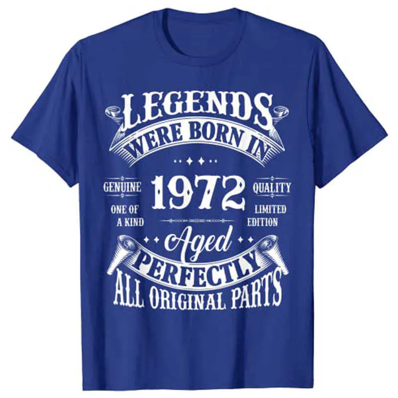T-shirt 50e anniversaire, légendes Vintage, né en 1972, 50 ans, T-shirt4wjj