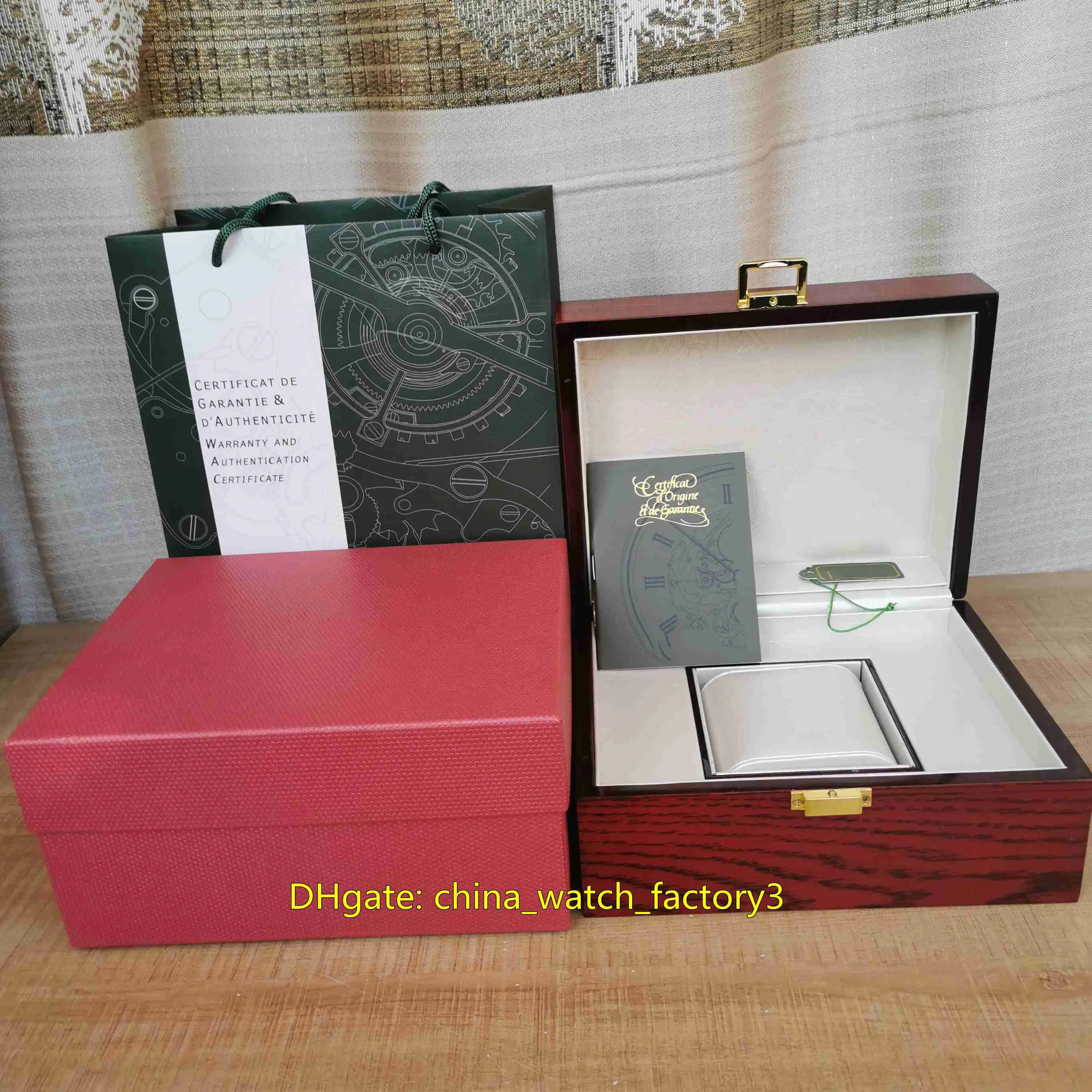 Verkoop van hoge kwaliteit Royal Oak Offshore horloges dozen hout lederen horloge originele doos papieren slot rode handtas 20 mm x 16 mm voor 274M245I
