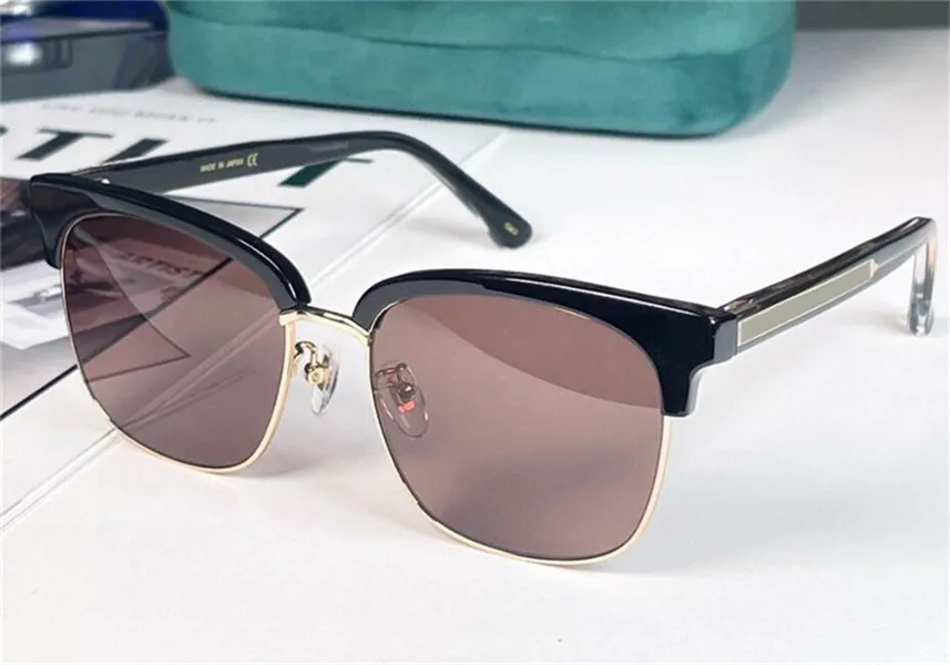 Nya modemän och kvinnor solglasögon 0382S Square Cat Eye Frame Versatile Style Simple and Popular UV400 Protection Glasses Top QU2239