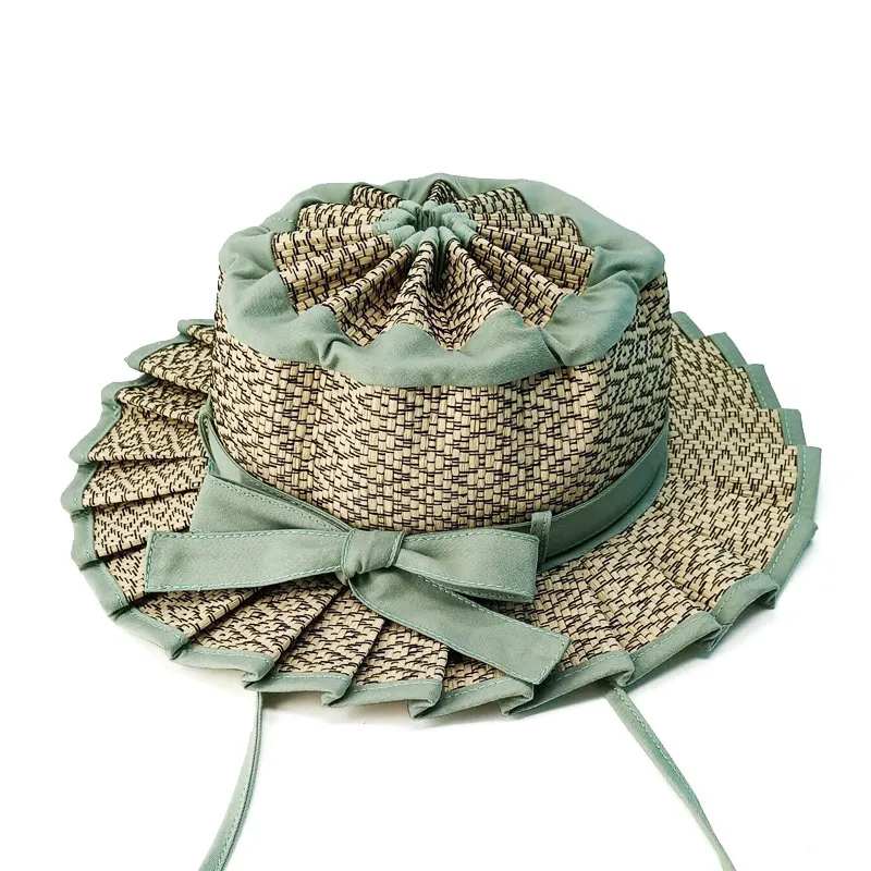 Factory Direct s Lorna Style Child Aldult Foldable Straw Bucket Hats Handmade Girls Baby Summer Beach Caps Arrival 220813251x