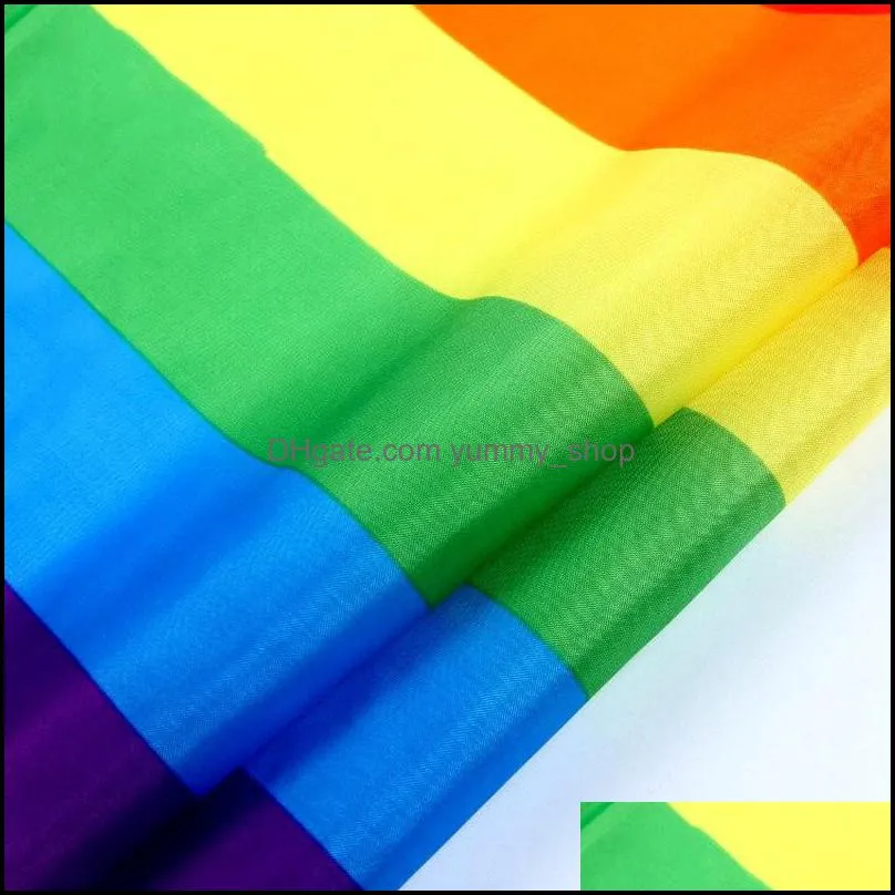 lgbt gay pride small national flag 14x21cm rainbow hand car flag geminbow hand waving bisexual dream easy to hold mini with flagpoles home