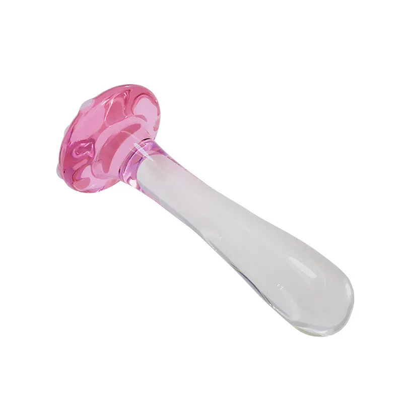 Mushroom Glass Butt Plug Anal Dildo Crystal Fake Male Penis Dick Female Masturbation Adult sexy Toys for Women Men Gay Shop