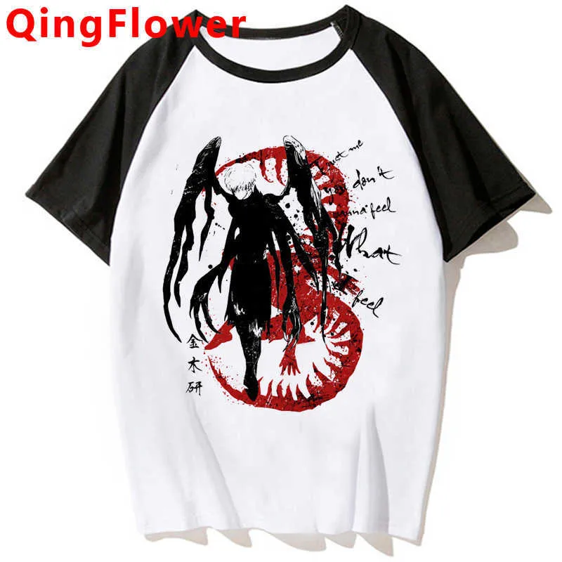 Japońskie anime Kaneki Ken Y2K Tokyo Ghoul T Shirt Men Kawaii Manga Tees Fashion Tshirt Summer 90s T-shirt Male9zur