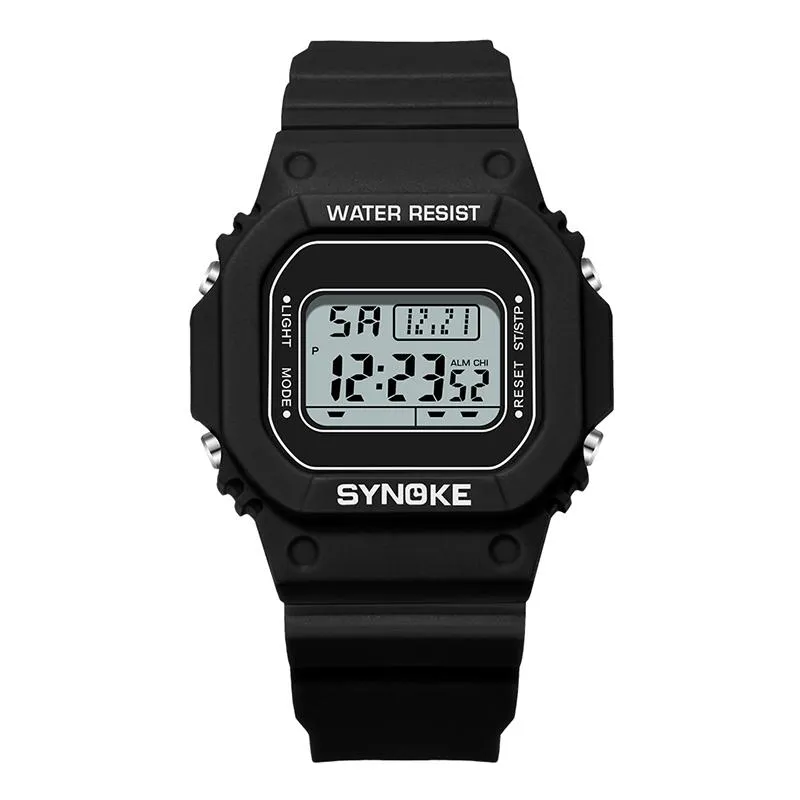 Zegarwatches panars biały cyfrowy zegarek dla mężczyzn kobiety sport unisex 30 m odporny na wodę światło PU pasek Elektroniczny zegarek3332