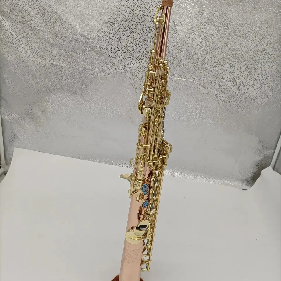 Phosphor bronze gold-plated B-flat professional soprano saxophone YSS-875EX original structure abalone key two-color sax soprano