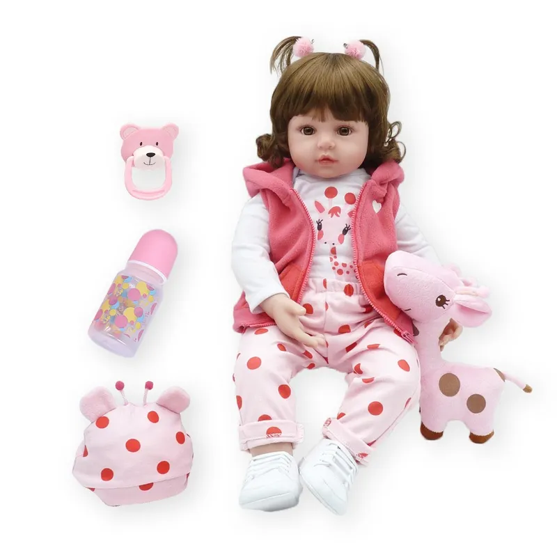 Reborn Baby Doll 48cm Il kit corpo in silicone completo può fare il bagno in magazzino Giocattoli bambini 220504