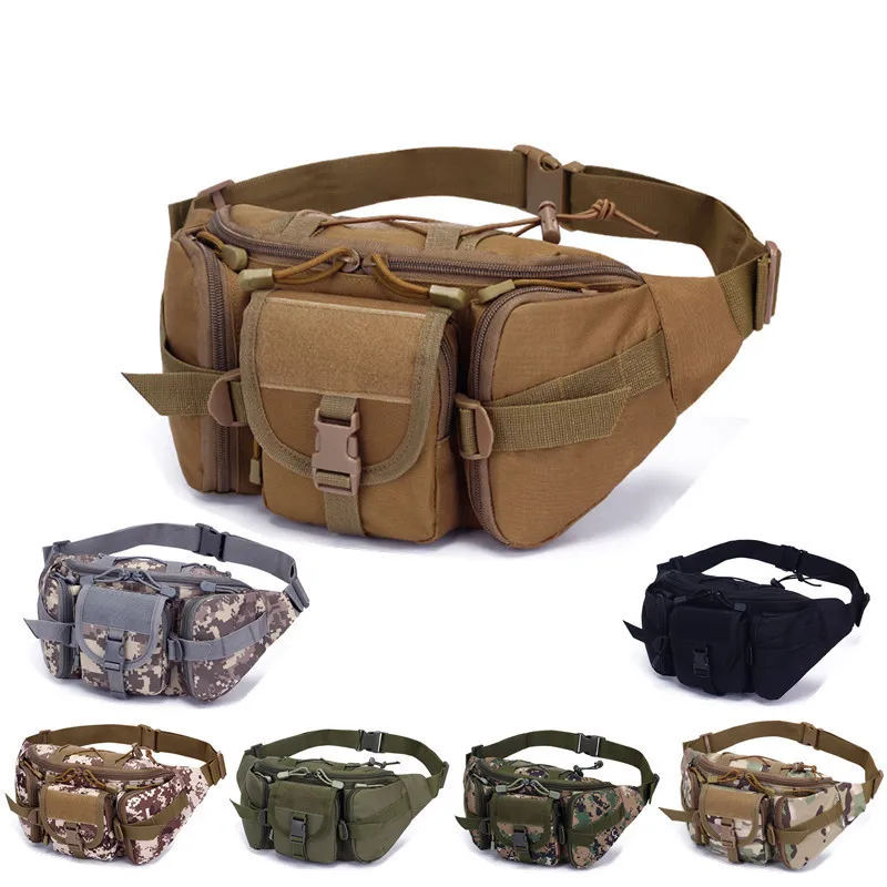 Tactical Waist Bag Gun Holster Fanny Pack Sling Shoulder Bag Outdoor Chest Assult Pack Concealed Pistol Carry Holster 220607276v