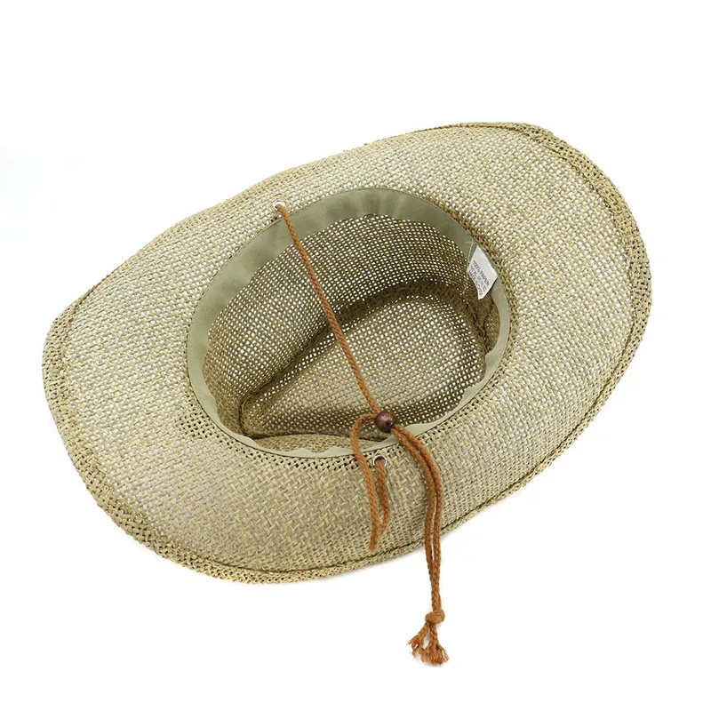 Sun hatt för män och kvinnor sommar hattar personifierad västerländsk cowboy halm hatt strand hatt ha18 220407