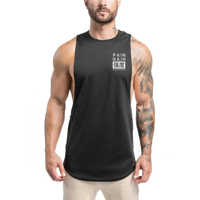 Summer Running Vest Men Muscle Sleeveless Sport T Shirt Bodybuilding Tank Top Gym Fitness Workout T shirt Undershirt 220622