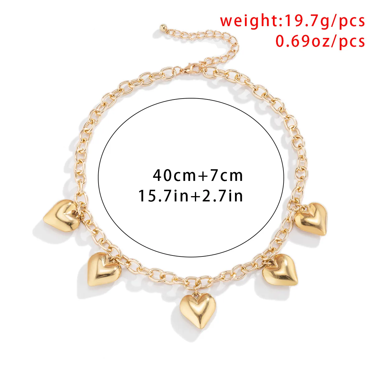 Vintage Pearl Heart Slull Charms Halsband Choker Y2K Eesthetic Gold Cuban Link Chain for Women 2022 New Fashion Jewelry Accessories Mamma gåvor Födelsedag för damer