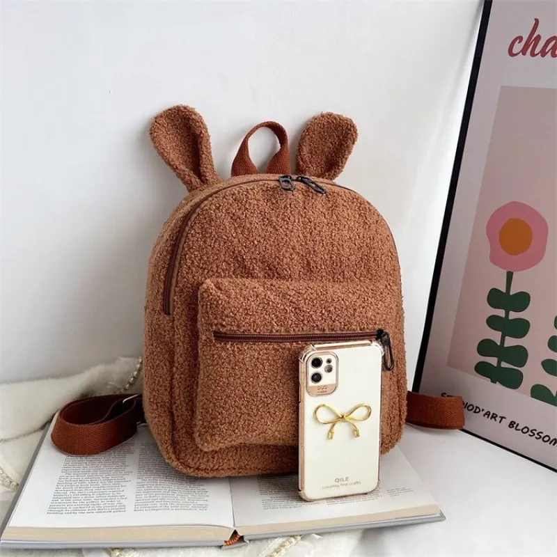 Personalisierter Stickerei-Rucksack mit jedem Namen, individuell tragbar, Mini-Kinder-Reise-Einkaufsrucksäcke, bärenförmige Umhängetaschen 220630