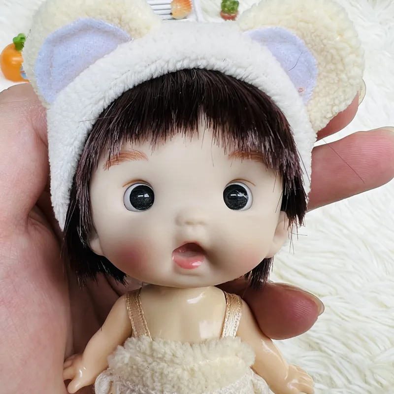 MINI 112 DOLL CUTE FUND FUND Expression Boys OB11 PALM DOLLS مع ملابس ملابس 10 سم للبنات ألعاب 220816