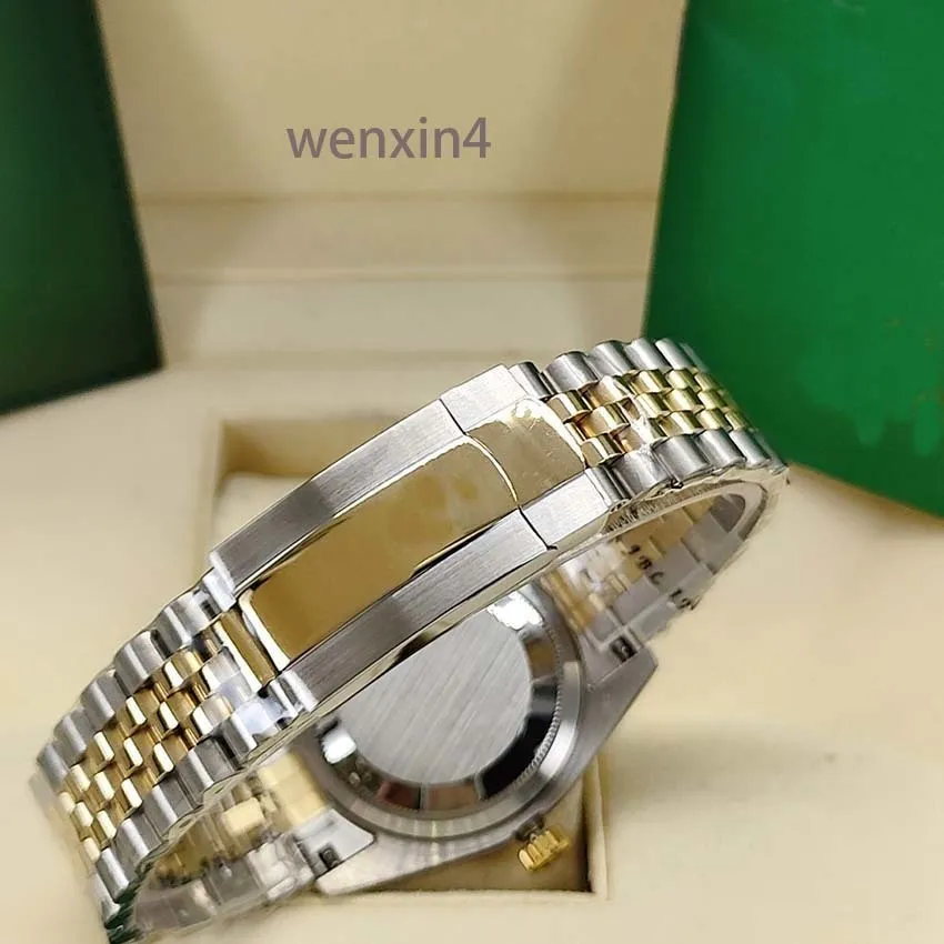 Classic Women's watch with stainless steel Precision automatic movement Steel Strap Waterproof Watch 36 mm bezel Diamond Green Roma