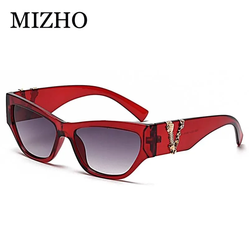 Óculos de sol moda v carta marca designer mulheres gato olho qualidade óculos de sol senhoras vintage feminino gradientesunglasses235x