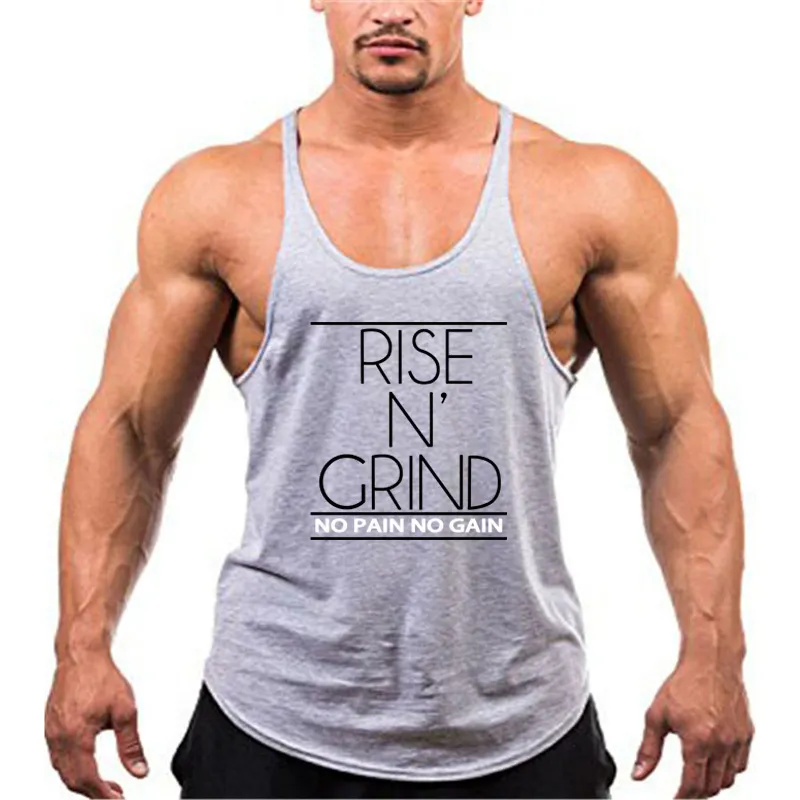 Bodybuilding Tank Top Fitness Mens ärmlös skjorta Muscleguys Gymkläder Män Väst Y Back Muskel Undertröja Slim Tank Tops 220621