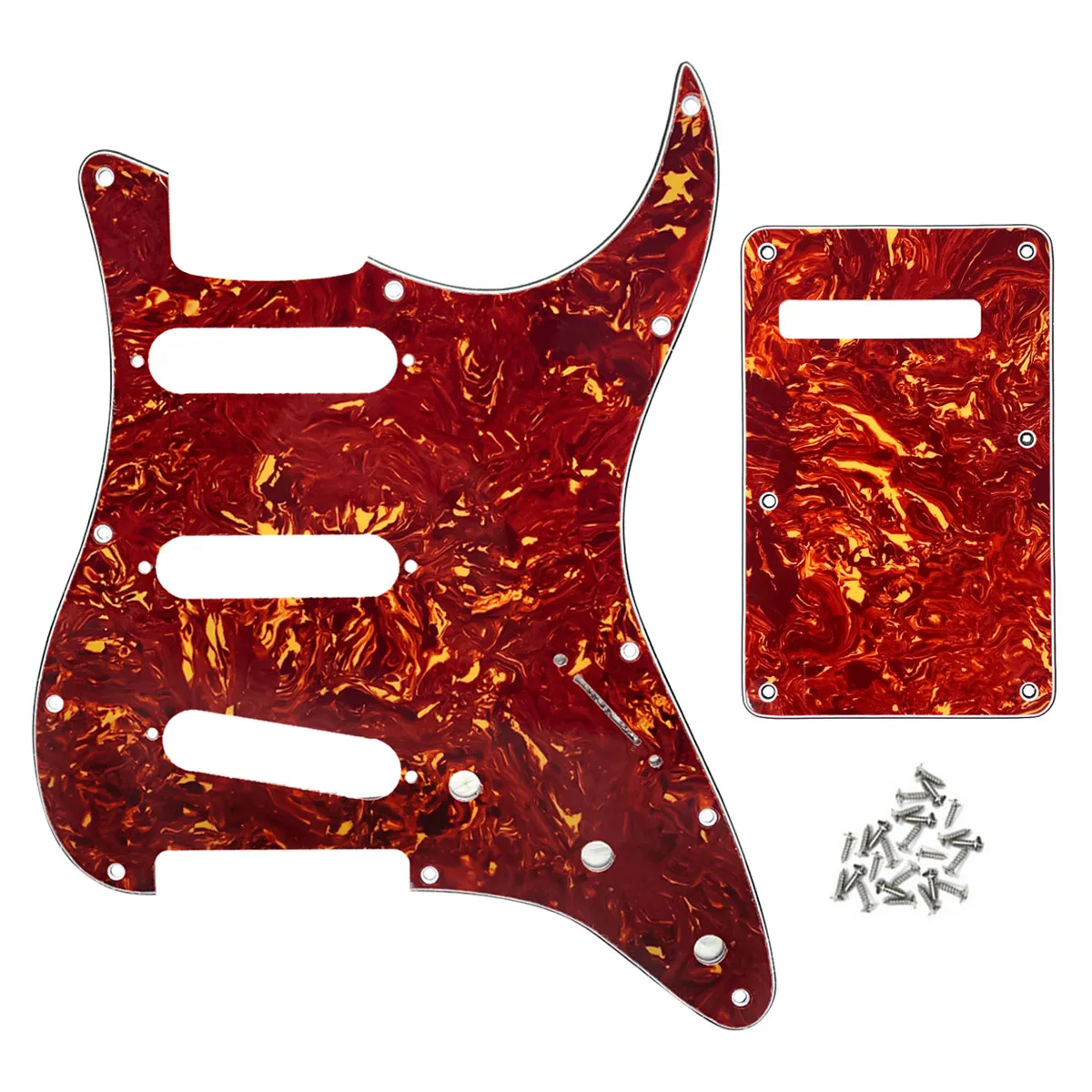 11 håls SSS PickGuard Scratch Plate Back Plate Set för elgitarrtillbehörsdelar