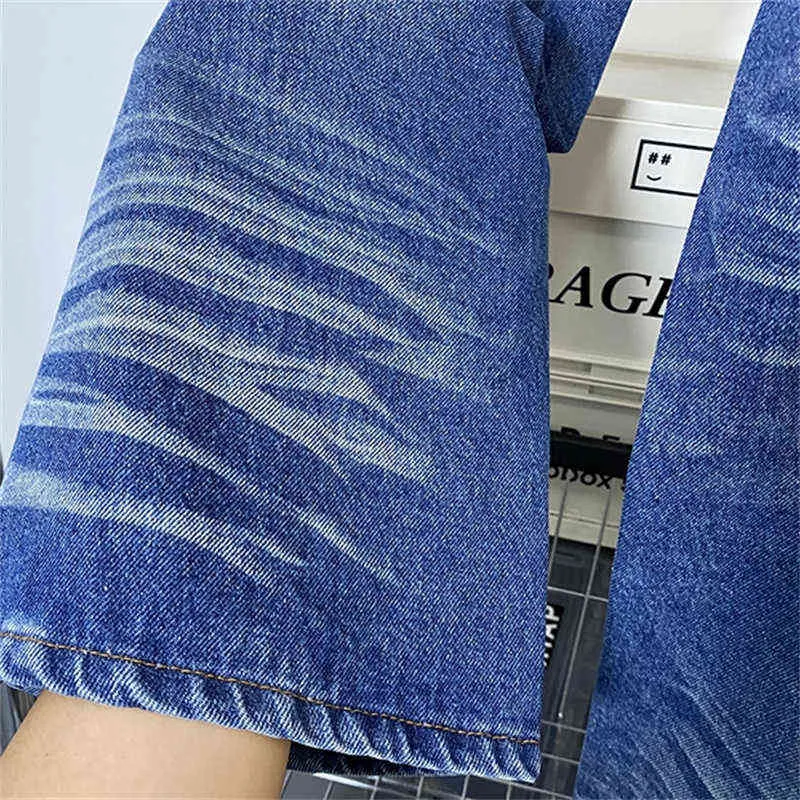 2022 High Street Oversized Wash Jeans High Quality Polished Heavy Bell Bottoms Men's And Women's Casual Denim Pants T220803