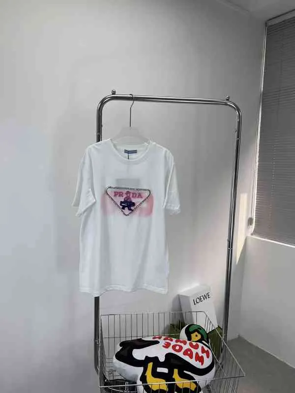 Women's T-Shirt designer Shenzhen Nanyou high end women's clothing 2022 summer new short sleeve T-shirt design sense of minority loose and versatile top YRTM