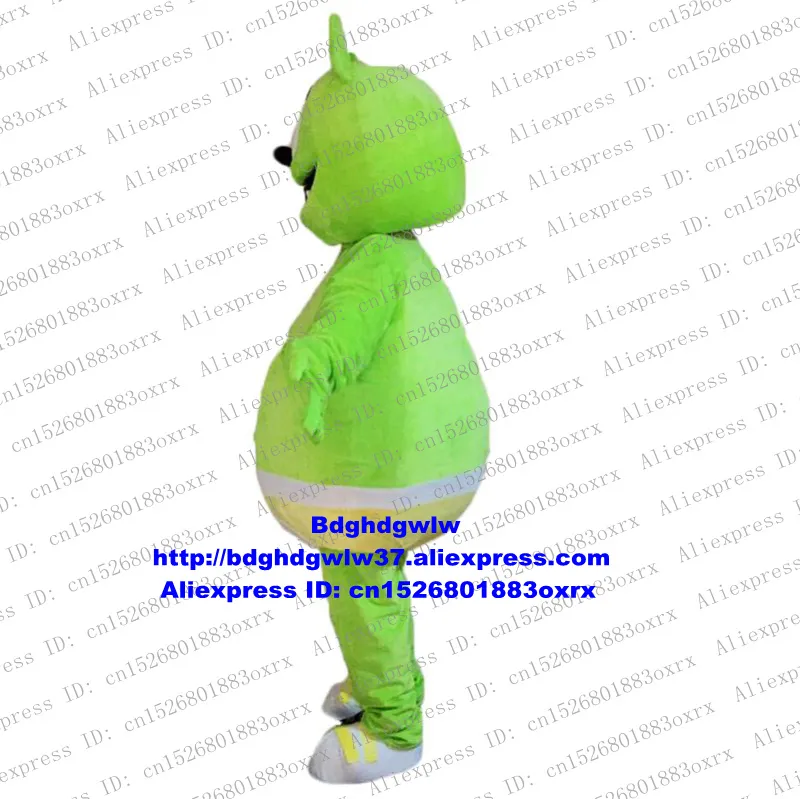Costume de poupée de mascotte Costume de mascotte d'ours gommeux vert Costume de personnage de dessin animé adulte Costume Performance Costumes Performance de scène zx670