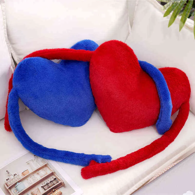XCM длинные руки в форме сердца плюшевая подушка Cuddle U разноцветные сердца комната декор влюблен в День святого Валентина творческий подарок J220704