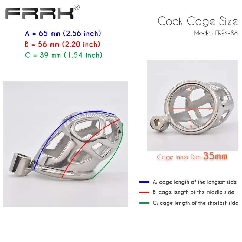 FRRK Металлическая клетка с винтовым замком Мужской ремень для связывания Ремень Устройство Стальной член Кольца для пениса Взрослые пары Секс-игрушки для мужчин 2206069124080
