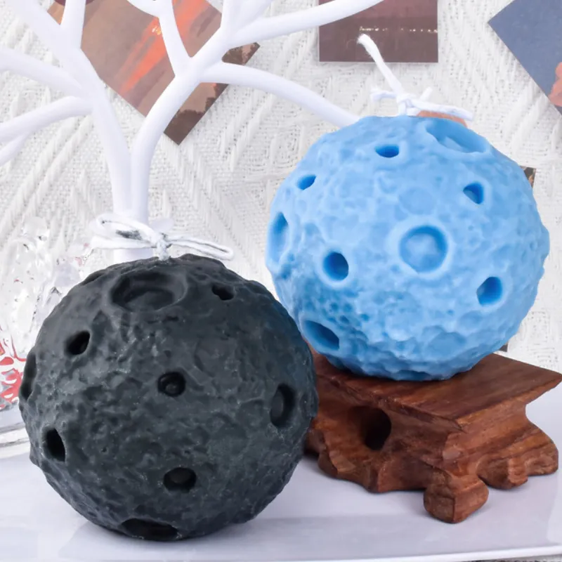 3D Earth Moon Silicone Candle Morn