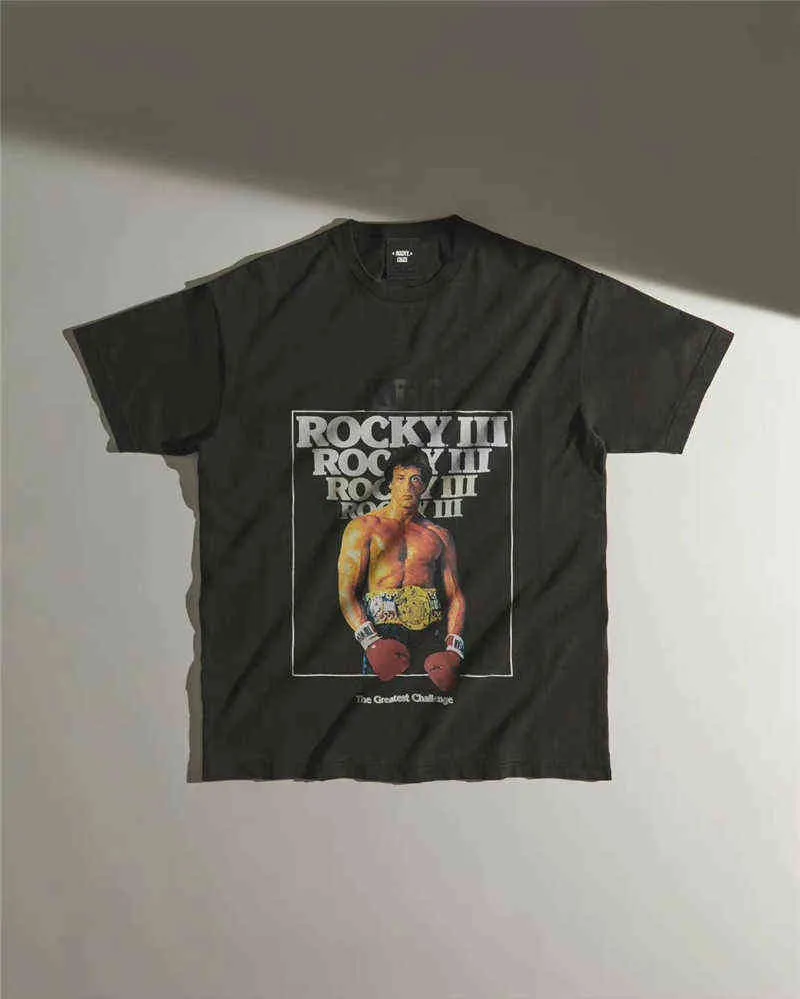 Rocky Kith T-shirt Hommes Femmes T-shirt Washed Tees haut hommes polo coton été à manches courtes designer shorts manches vêtements de luxe 276P