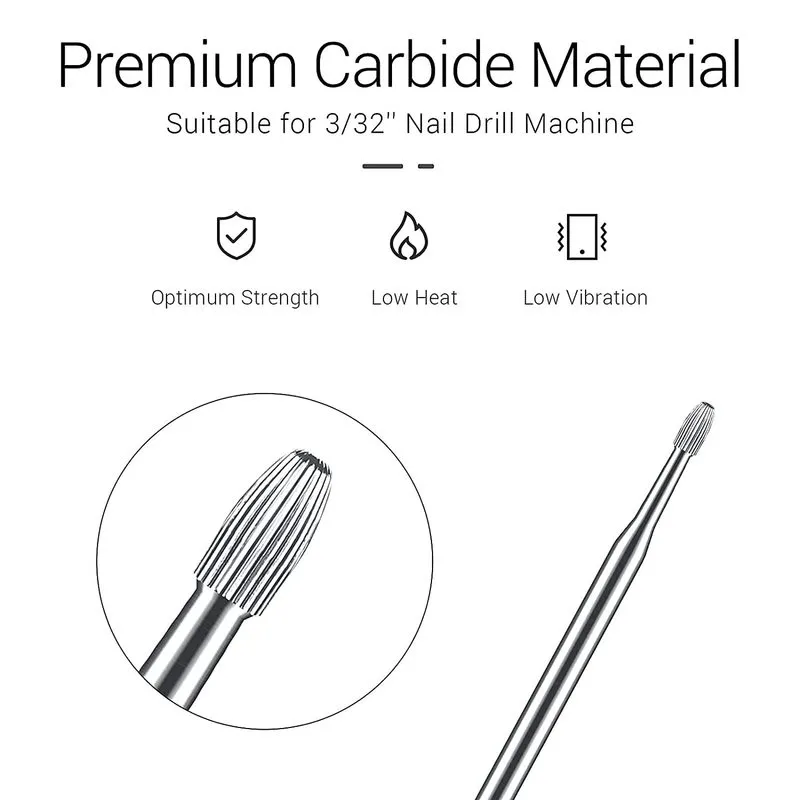 Marycarrie Safety Bits Tungsten Warko -Bit Bit Cakicle Remover 332Quot dla elektrycznej maszyny do pliku paznokci 2207076018572