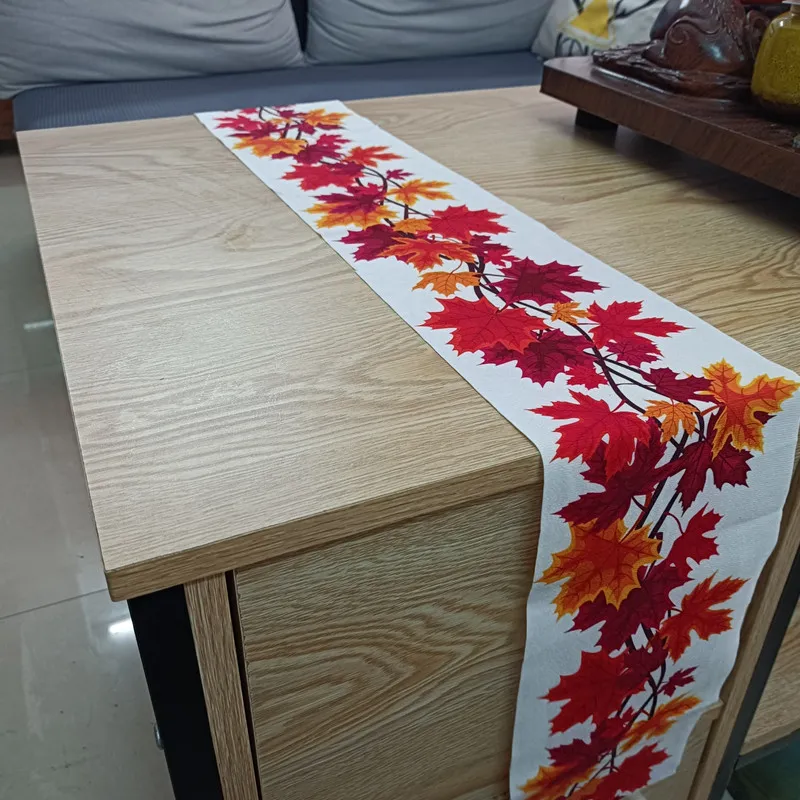 Mesa de ação de graças corredor abóbora maple folhas férias cozinha mesa de jantar decoração outono para ao ar livre festa em casa decor3380017