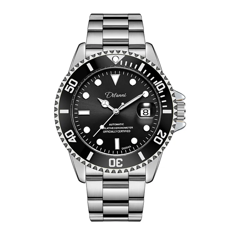 Papel submarino relógio de ouro relógios esportivos masculinos 40mm relógio de quartzo à prova d' água 50m relógio esportivo 1204h