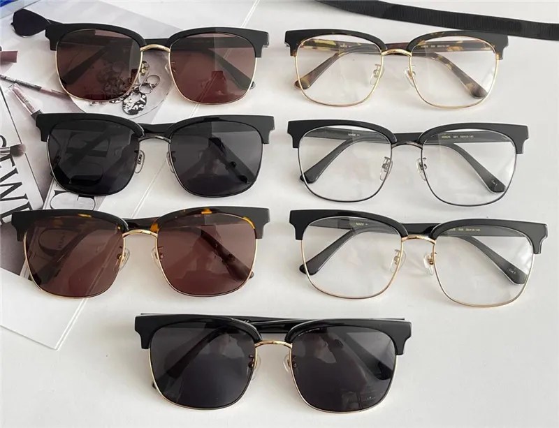 Nieuwe mode zonnebril voor mannen en vrouwen 0382S vierkant cat eye frame veelzijdige stijl eenvoudige en populaire uv400 bescherming bril top qu2239