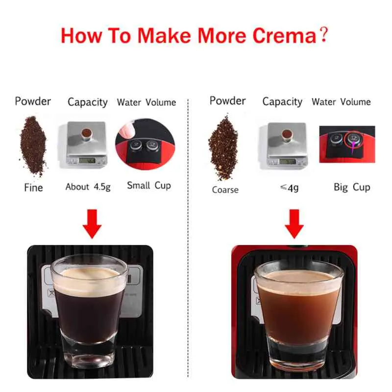 ICAFILAS NESPRESPRESSO HERUBUISTable koffiecapsule roestvrijstalen navulbare filters Espresso Cup geschikt voor Inissia Pixie Maker