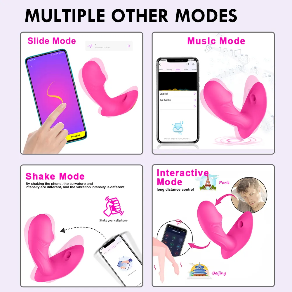 Bluetooth dildo vibrator för kvinnor trådlös app fjärrkontroll vibratorer bär vibrerande trosor sexiga leksak par leksaker butik