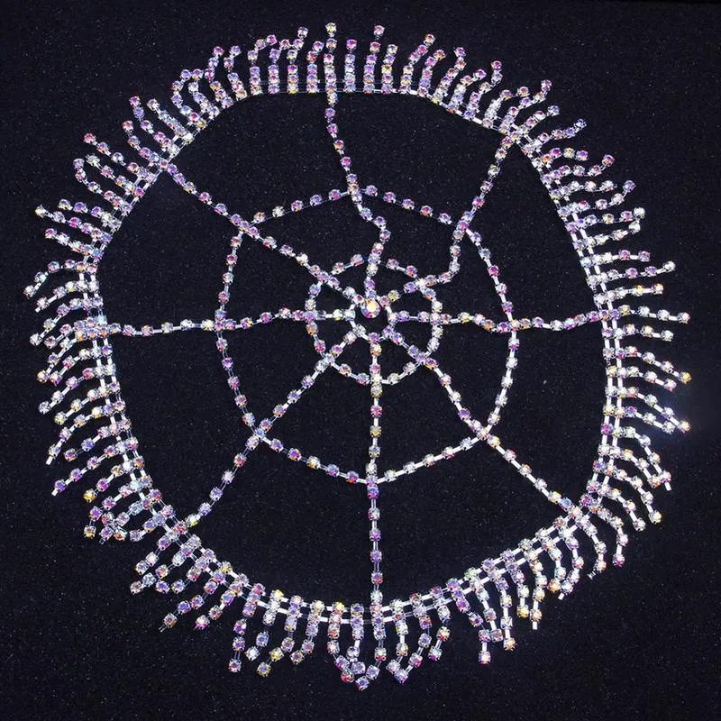 Luksusowe dhinestones na głowę na czop Tassel Bridal Head łańcuch dla kobiet ręcznie robione kryształowe włosy