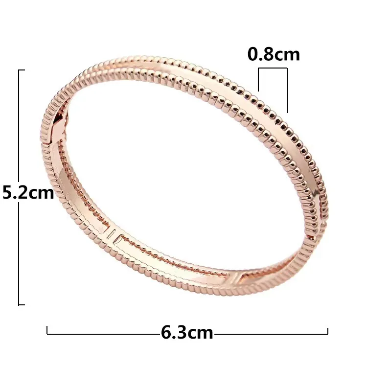 Stainless Steel Making Bracelet Classic Four-leaf Clover Whithout Diamond Women Bangle Designer Jewelry High Quatily Fashion Party296Q