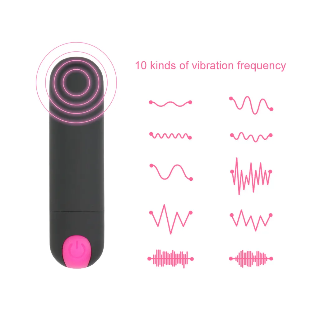 Mini Vibrador de Mini Vibração Recarregável USB Massageador G-Spot 10 Speed ​​Speed ​​Pofresy Sexy Toys for Women