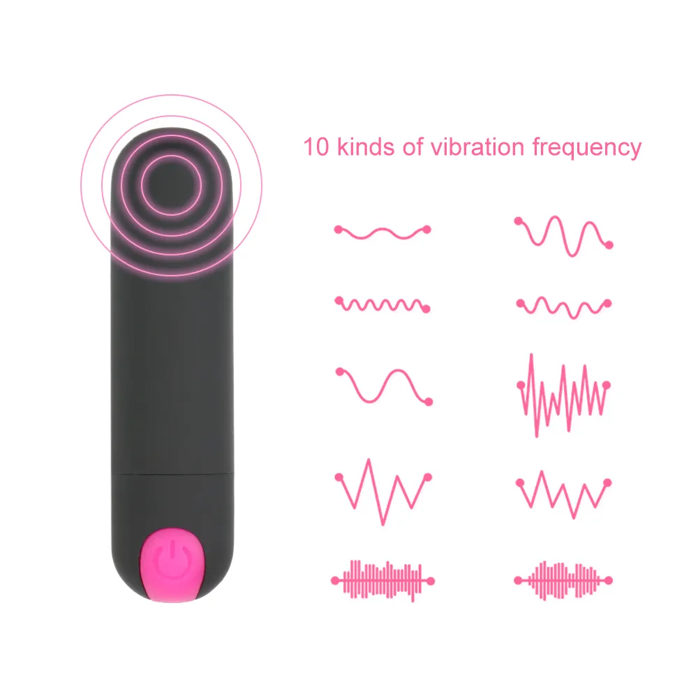 USB wiederaufladbarer Mini-Bullet-Vibrator, starke Vibration, G-Punkt-Massagegerät, 10 Geschwindigkeiten, leistungsstarkes sexy Spielzeug für Frauen
