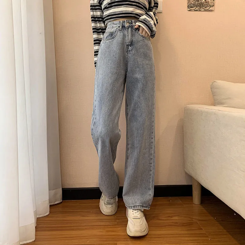 Straight Leg Jeans For Women High Waist Stretch Denim Trousers Mom Jean Baggy Pants Casual Comfort Trousers Oversize 220708