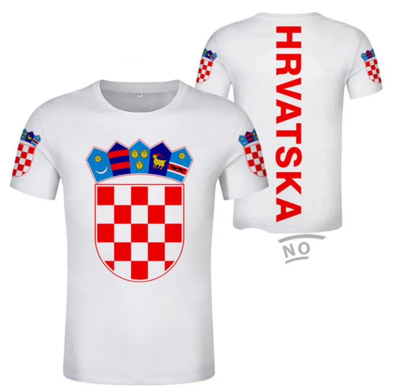 Хорватия футболка DIY Бесплатное название номера номера футболка HRV Флаг Флаг Хорватская Страна Хрвацка Республика Принт P O Clothing 220620
